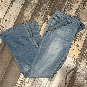 Cruel Girl Blue Flare Wide Leg Jeans 13/32 vintage rocky look